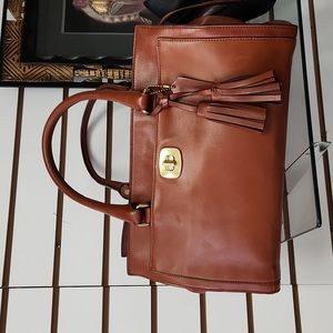 Coach Legacy Saddle Brown Leather Chelsea Satchel